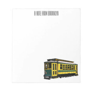 Mata trolley cartoon illustration notepad