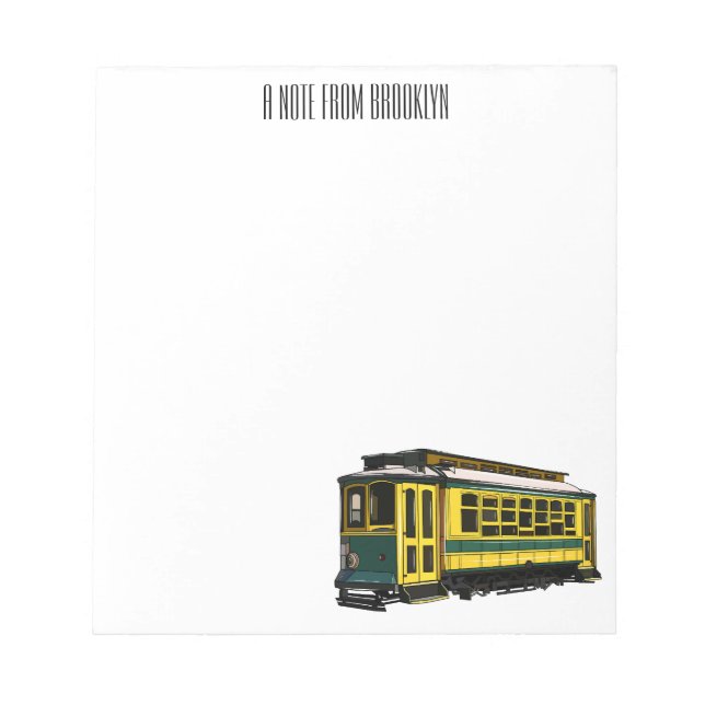 Mata trolley cartoon illustration notepad (Front)
