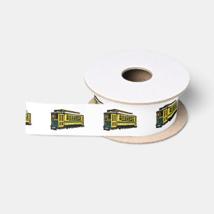 Mata trolley cartoon illustration satin ribbon