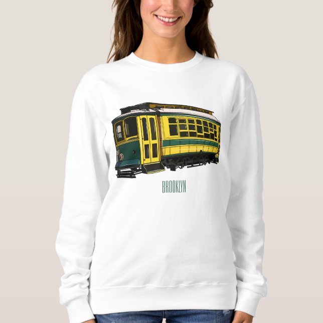 Mata trolley cartoon illustration sweatshirt (Front)