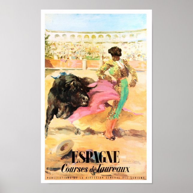 Matador Spain Vintage Travel Poster Restored (Front)