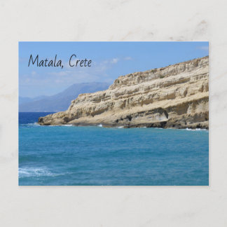 Matala Cliff Caves Postcard