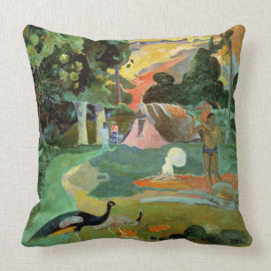 Matamoe or, Landscape with Peacocks, 1892 Cushion