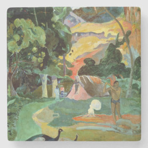 Matamoe or, Landscape with Peacocks, 1892 Stone Coaster