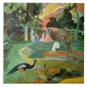 Matamoe or, Landscape with Peacocks, 1892 Tile