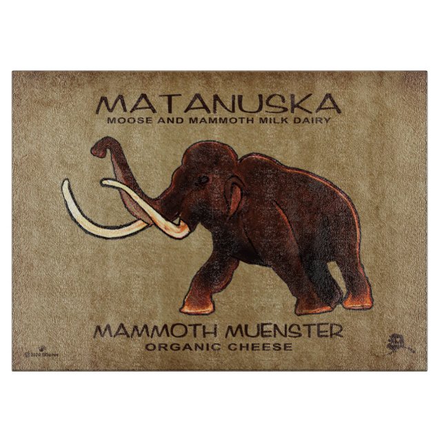 Matanuska Mammoth Muenster Cheese Cutting Board (Front)