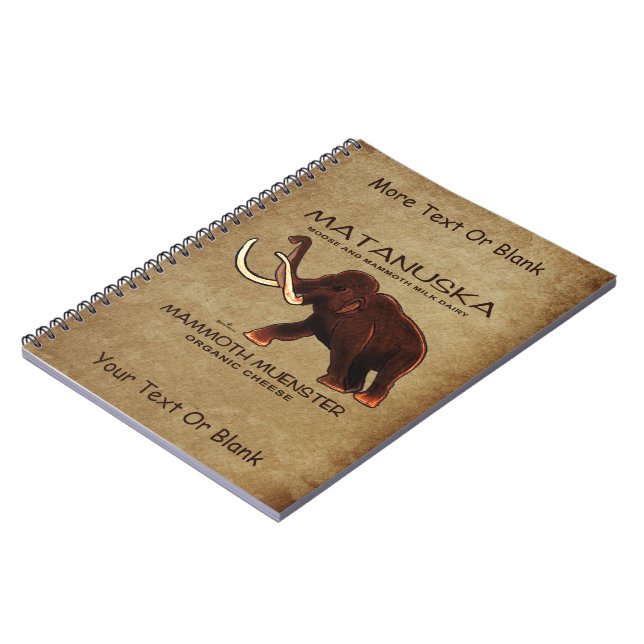 Matanuska Mammoth Muenster Cheese Notebook (Left Side)