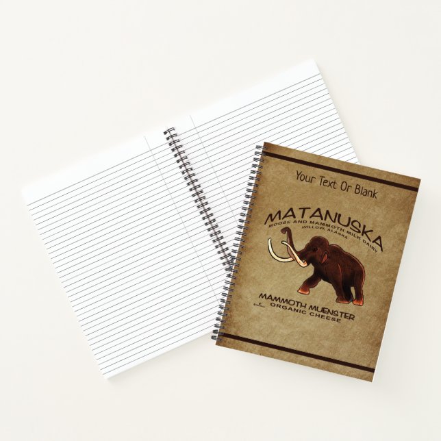 Matanuska Mammoth Muenster Cheese Notebook (Inside)