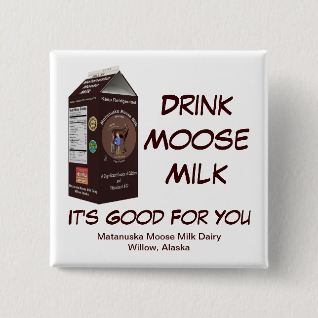Matanuska Moose Milk 15 Cm Square Badge (Front)