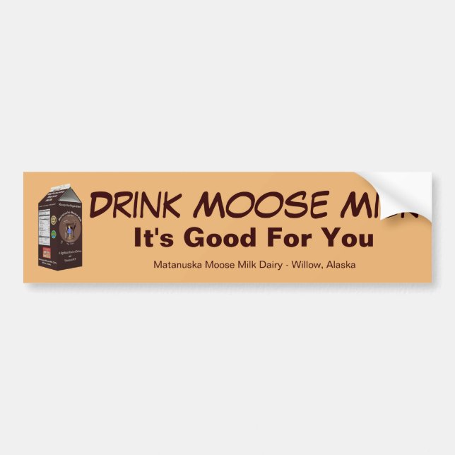 Matanuska Moose Milk Bumper Sticker (Front)