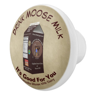 Matanuska Moose Milk Ceramic Knob