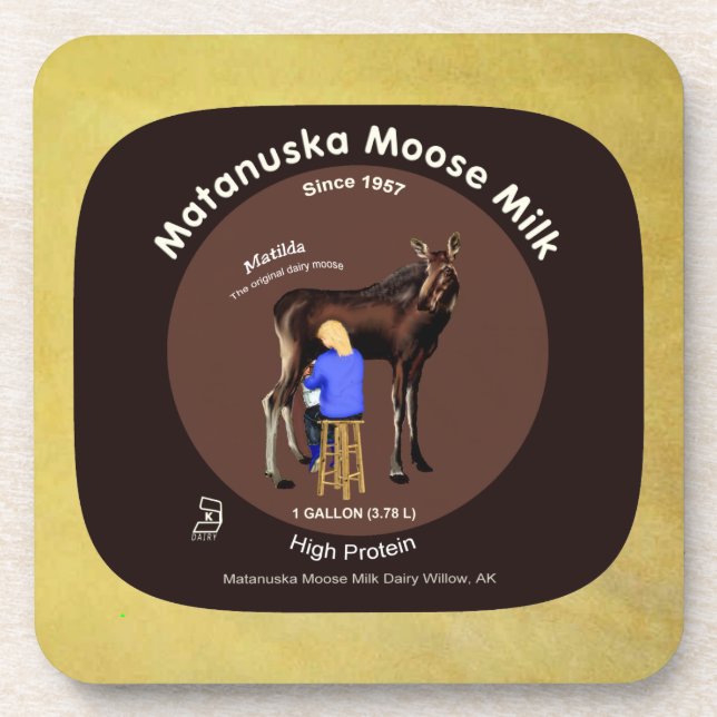 Matanuska Moose Milk Coaster (Front)