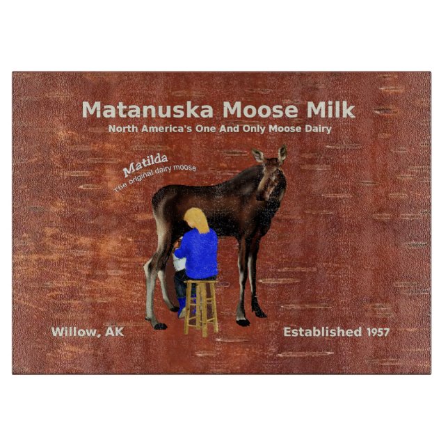 Matanuska Moose Milk Cutting Board (Front)