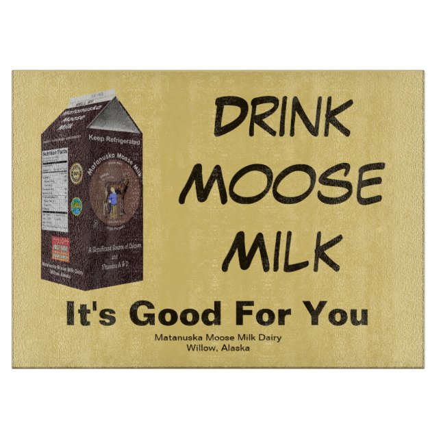 Matanuska Moose Milk Cutting Board (Front)