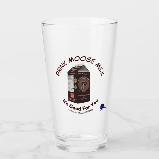 Matanuska Moose Milk Glass (Front)
