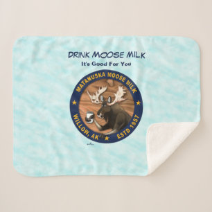 Matanuska Moose Milk Sherpa Blanket