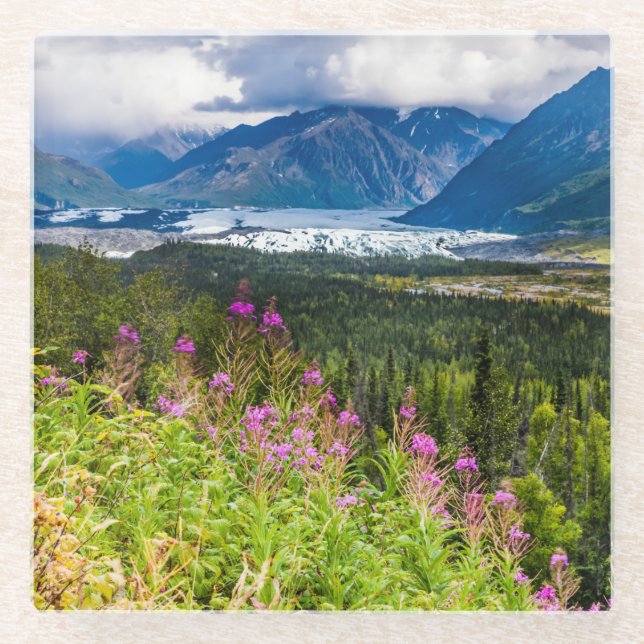 Matanuska Valley, Southcentral Alaska Glass Coaster (Front)