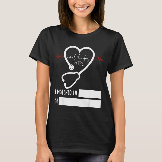 Match Day 2026 Future Doctor Physician Residency F T-Shirt (Front)