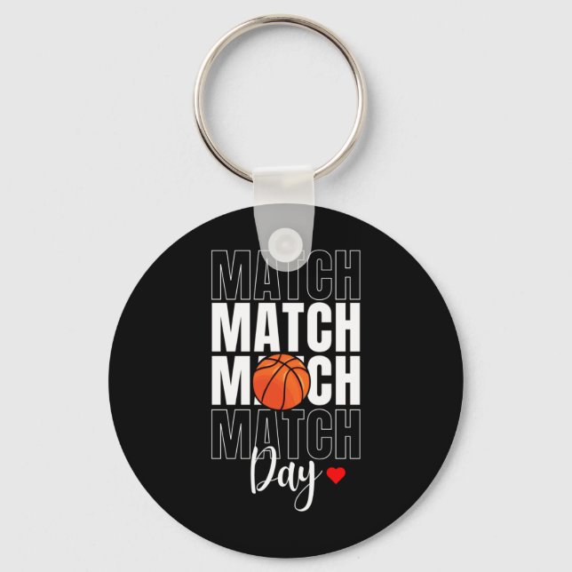 Match Day Basketball Active  Key Ring (Front)