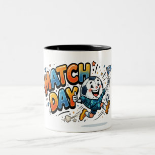 Match Day Fun Soccer Ball Two-Tone Coffee Mug
