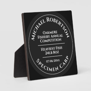 Match Fishing Competition Angling Club Trophy Plaque