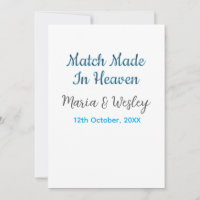 Match made in heaven blue black couple name date