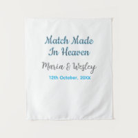 Match made in heaven blue black couple name date