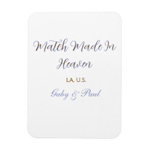 match made in heaven purple pastel golden name dat magnet