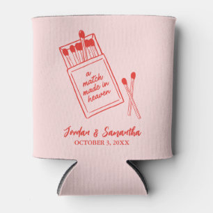 Match Made in Heaven Red & Pink Wedding Favour Can Cooler