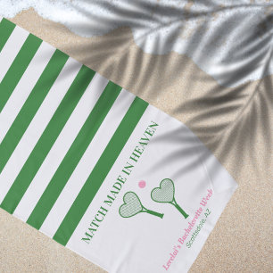 Match Made in Heaven Tennis Bachelorette Favours Beach Towel