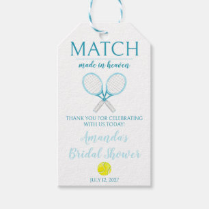 Match Made in Heaven, Tennis Bridal Shower Gift Tags