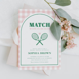 Match Made in Heaven Tennis Bridal Shower Invitation