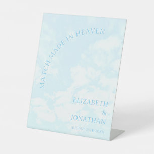 Match Made In Heaven Wedding Pedestal Sign