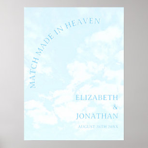 Match Made In Heaven Wedding Poster