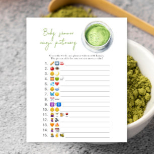 Matcha baby shower Emoji picture game