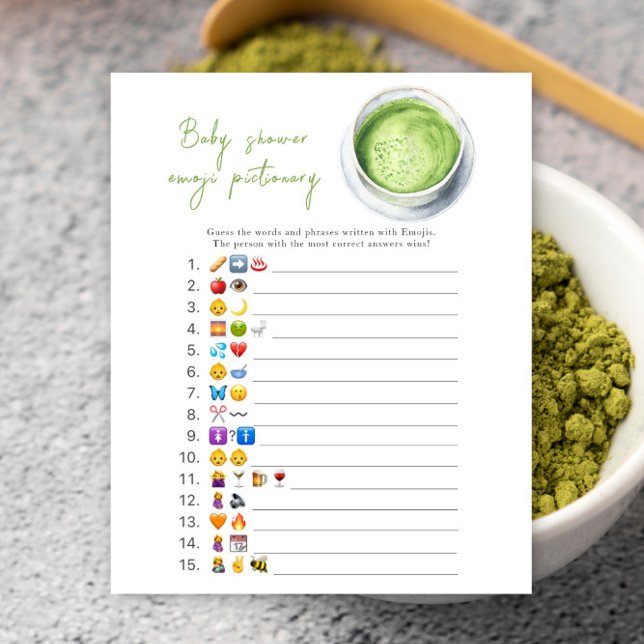 Matcha baby shower Emoji picture game (Creator Uploaded)