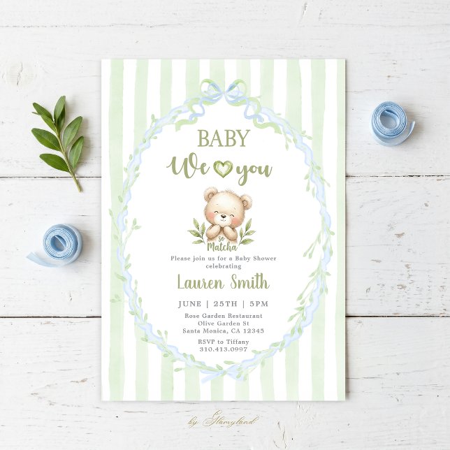 Matcha Baby Shower Invitation (Creator Uploaded)