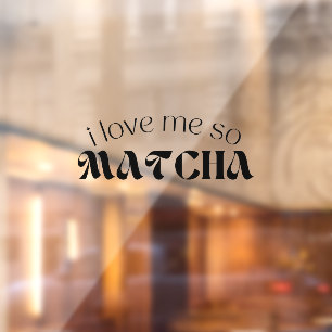 Matcha boba green tea, matcha window cling