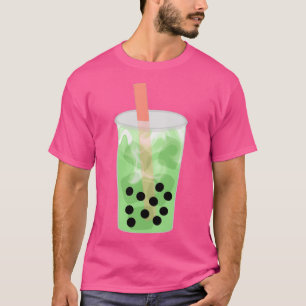 Matcha Boba milk tea with the big straws T-Shirt