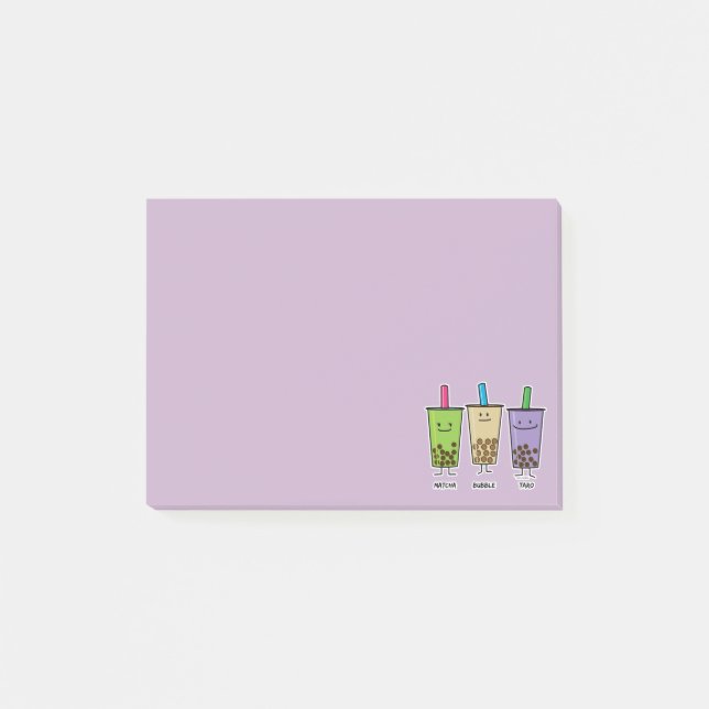 Matcha boba tea green drink milk Taro tapioca Japa Post-it Notes (Front)