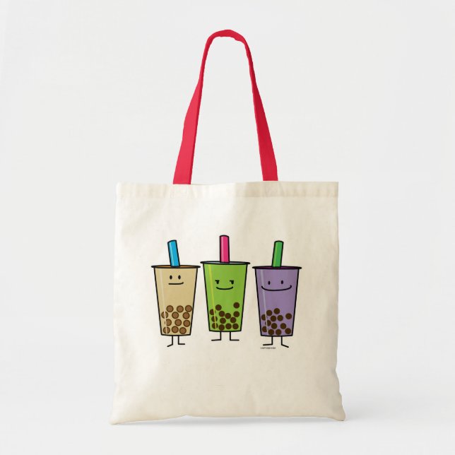 Matcha boba tea green drink milk Taro tapioca Tote Bag (Front)