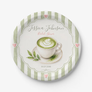 Matcha Bridal Shower Paper Plates She Found Her