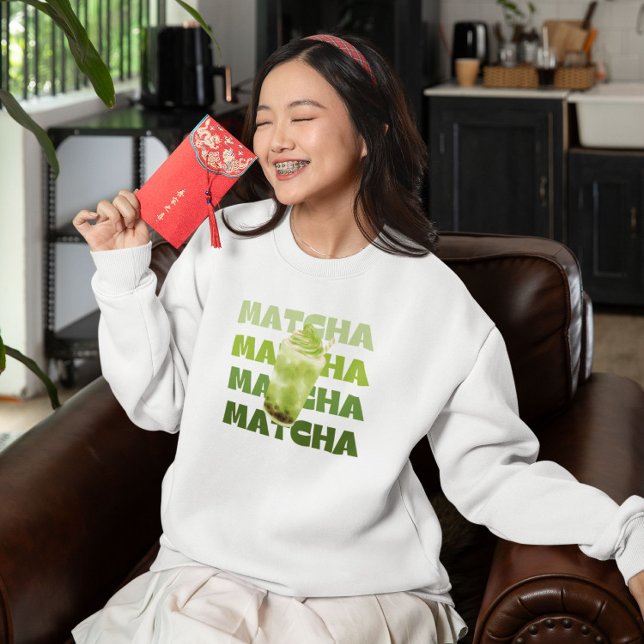 Matcha Bubble Tea Sweatshirt (Creator Uploaded)