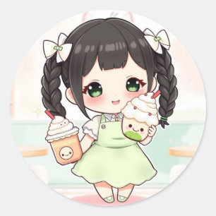 Matcha Classic Round Sticker