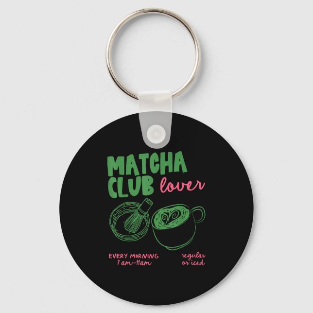 Matcha Club Regular Or Ice Green Tea Matcha Latte  Key Ring (Front)