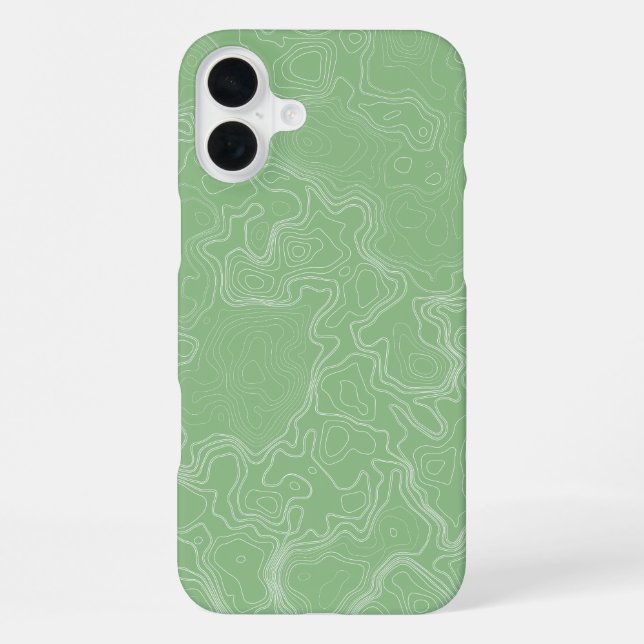 Matcha Contour Flow iPhone Case (Back)