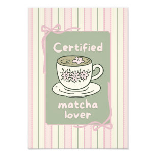 Matcha drink poster wall art 