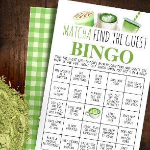 Matcha Find the Guest Bingo Game Card