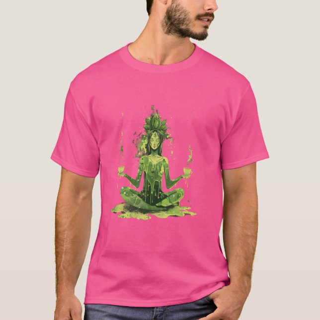 Matcha Gaia Pagan Witchcraft Goddess Matcha Lover  T-Shirt (Front)