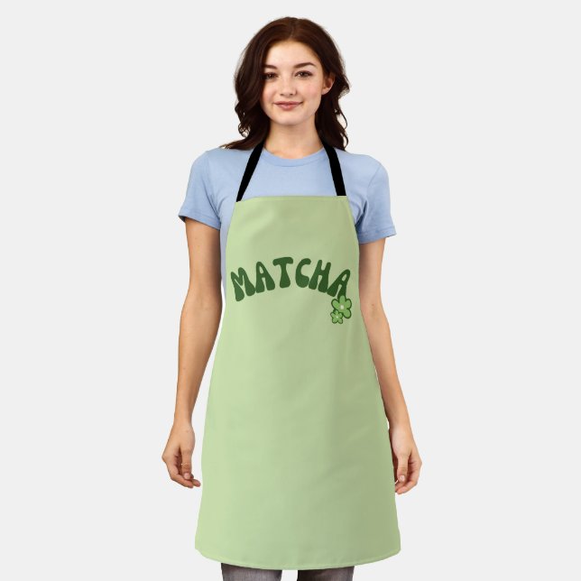 Matcha Green Tea  Apron (Worn)